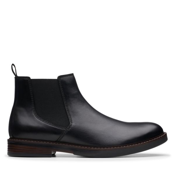 Clarks Mens Paulson Up Chelsea Boots Black | USA-6740398
